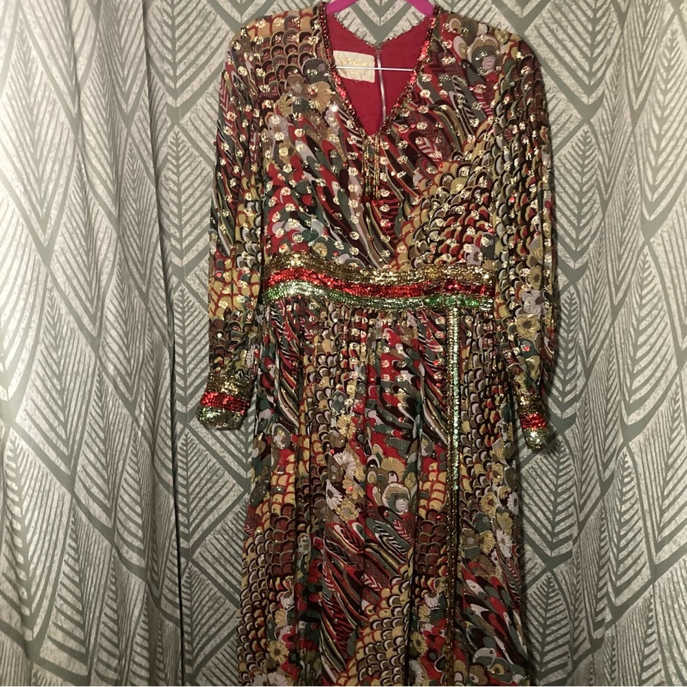 Valentina Ltd vintage peacock dress